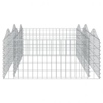 Gabionen-Hochbeet mit Hochbogen 200x100x50 cm Verzinktes Eisen