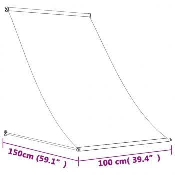 Markise Einziehbar Anthrazit 100x150 cm Stoff und Stahl