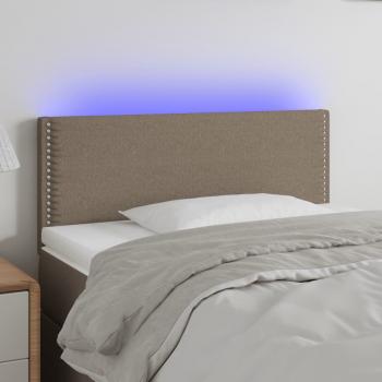 ARDEBO.de - LED Kopfteil Taupe 80x5x78/88 cm Stoff