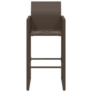 Garten-Barhocker 2 Stk. Braun Poly Rattan