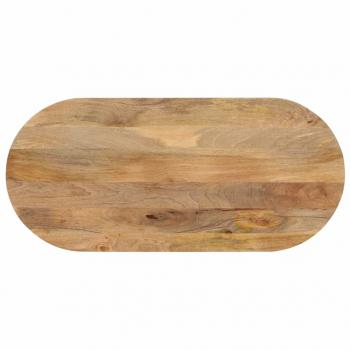 ARDEBO.de - Tischplatte 120x60x2,5 cm Oval Massivholz Mango