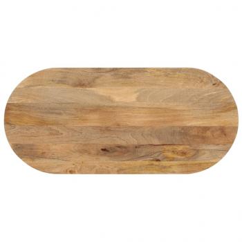 ARDEBO.de - Tischplatte 110x50x3,8 cm Oval Massivholz Mango