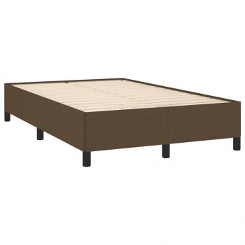 Boxspringbett mit Matratze & LED Dunkelbraun 120x190 cm Stoff