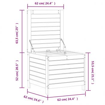 Gartenhocker 62x63,5x53,5 cm Kiefernholz Imprägniert