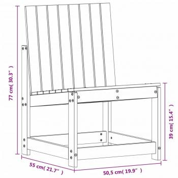 Gartenstuhl Wachsbraun 50,5x55x77 cm Massivholz Kiefer