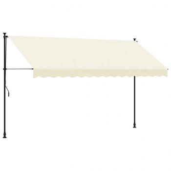 ARDEBO.de - Markise Einziehbar Creme 350x150 cm Stoff und Stahl