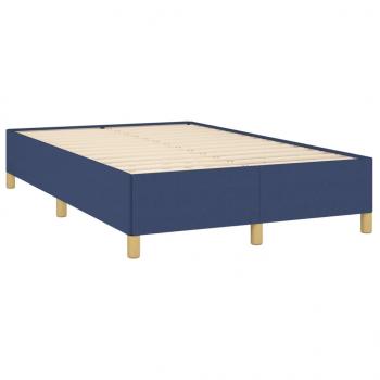 Boxspringbett mit Matratze & LED Blau 120x190 cm Stoff