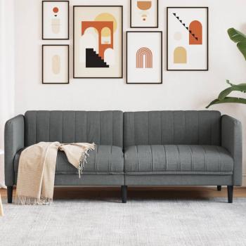 ARDEBO.de - Sofa 3-Sitzer Dunkelgrau Stoff