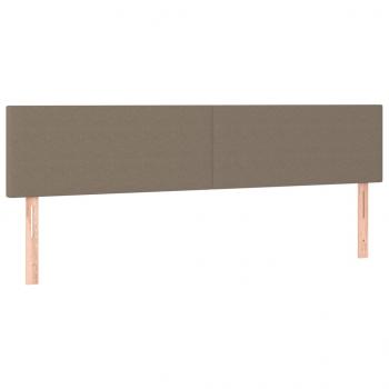 Boxspringbett mit Matratze & LED Taupe 120x190 cm Stoff