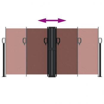 Seitenmarkise Ausziehbar Braun 120x1200 cm
