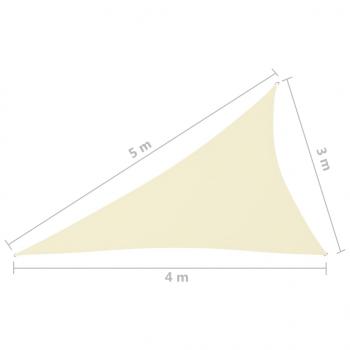 Sonnensegel Oxford-Gewebe Dreieckig 3x4x5 m Creme