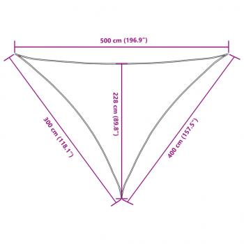 Sonnensegel Oxford-Gewebe Dreieckig 3x4x5 m Creme