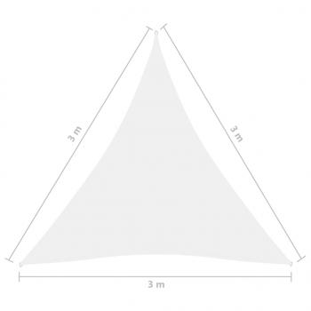 Sonnensegel Oxford-Gewebe Dreieckig 3x3x3 m Weiß