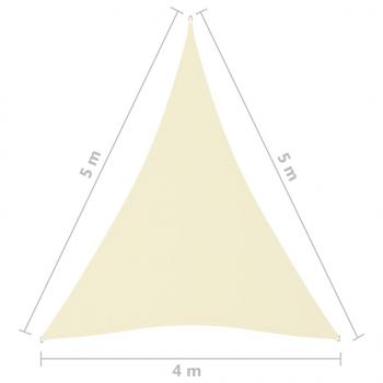 Sonnensegel Oxford-Gewebe Dreieckig 4x5x5 m Creme