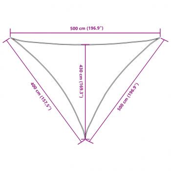 Sonnensegel Oxford-Gewebe Dreieckig 4x5x5 m Creme