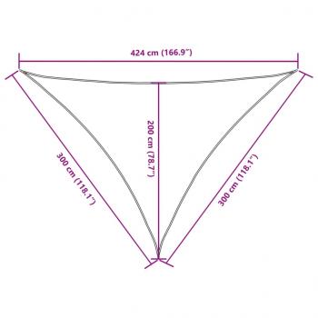 Sonnensegel Oxford-Gewebe Dreieckig 3x3x4,24 m Weiß