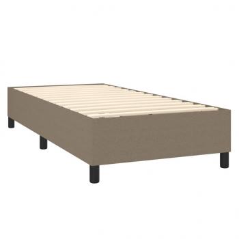 Boxspringbett mit Matratze & LED Taupe 80x200 cm Stoff