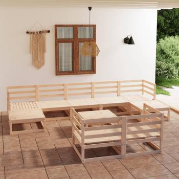 ARDEBO.de - 10-tlg. Garten-Lounge-Set Massivholz Kiefer