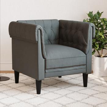 ARDEBO.de - Chesterfield-Sessel Dunkelgrau Stoff