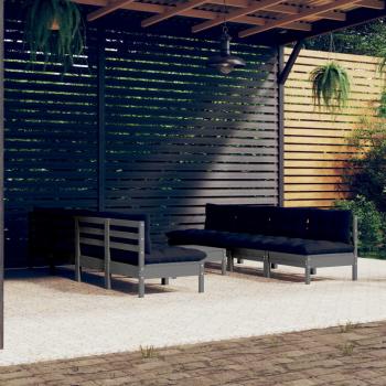 ARDEBO.de - 9-tlg. Garten-Lounge-Set mit Kissen Kiefer Massivholz