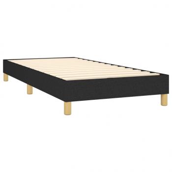 Boxspringbett mit Matratze & LED Schwarz 100x200 cm Stoff