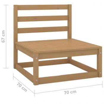 3-Sitzer-Sofa mit Kissen Kiefer Massivholz