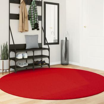 ARDEBO.de - Teppich OVIEDO Kurzflor Rot Ø 200 cm