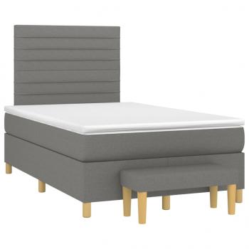 Boxspringbett mit Matratze Schwarz 120x190 cm Stoff