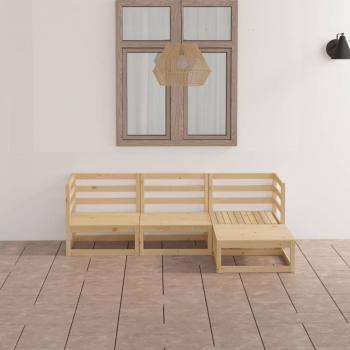 ARDEBO.de - 4-tlg. Garten-Lounge-Set Massivholz Kiefer