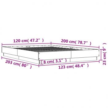 Bettgestell Weiß 120x200 cm Holzwerkstoff