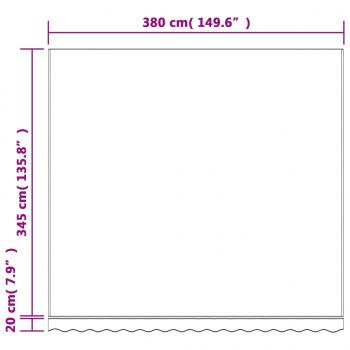 Markisenbespannung Mehrfarbig Gestreift 4x3,5 m