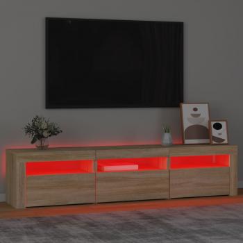 TV-Schrank mit LED-Leuchten Sonoma-Eiche 180x35x40 cm