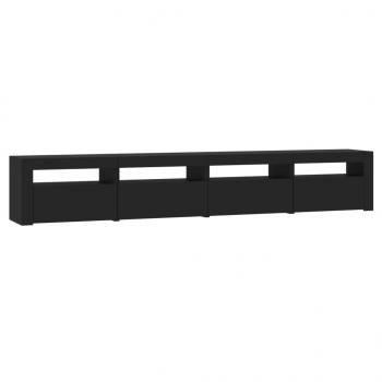 TV-Schrank mit LED-Leuchten Schwarz 240x35x40 cm