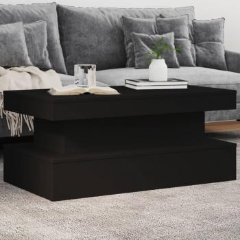 ARDEBO.de - Couchtisch mit LED-Leuchten Schwarz 90x50x40 cm