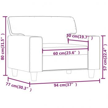 Sessel Weinrot 60 cm Kunstleder