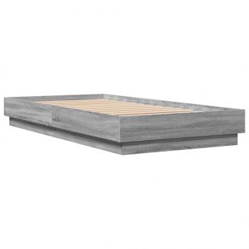 Bettgestell Grau Sonoma 90x190 cm Holzwerkstoff