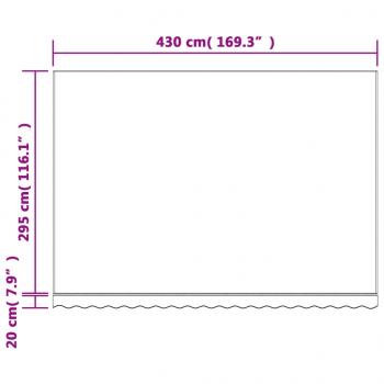 Markisenbespannung Rot und Weiß Gestreift 4,5x3 m