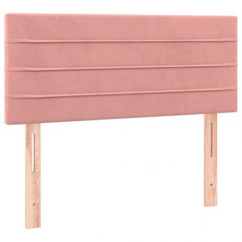 Boxspringbett mit Matratze Rosa 100x200 cm Samt