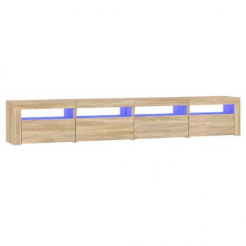 TV-Schrank mit LED-Leuchten Sonoma-Eiche 240x35x40 cm