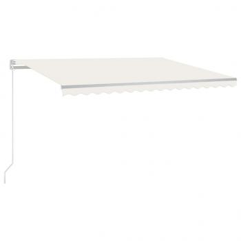 Markise Manuell Einziehbar mit LED 400x300 cm Creme