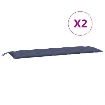 ARDEBO.de - Gartenbank-Auflagen 2 Stk. Marineblau 180x50x7 cm Oxford-Gewebe