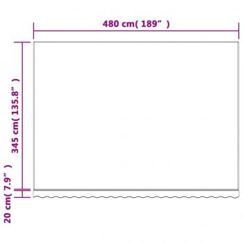 Markisenbespannung Rot und Weiß Gestreift 5x3,5 m