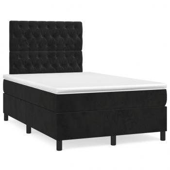 ARDEBO.de - Boxspringbett mit Matratze Schwarz 120x190 cm Samt