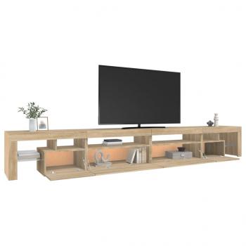 TV-Schrank mit LED-Leuchten Sonoma-Eiche 290x36,5x40 cm