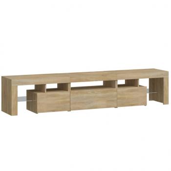 TV-Schrank mit LED-Leuchten Sonoma-Eiche 200x36,5x40 cm