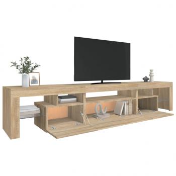 TV-Schrank mit LED-Leuchten Sonoma-Eiche 215x36,5x40 cm