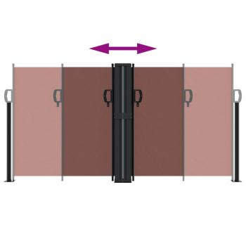 Seitenmarkise Ausziehbar Braun 120x600 cm