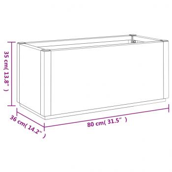 Pflanzkübel Hellbraun 80x36x35 cm PP