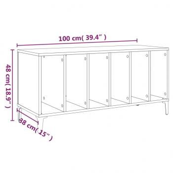 Plattenschrank Räuchereiche 100x38x48 cm Holzwerkstoff