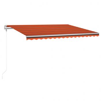 Automatische Markise mit LED & Windsensor 400x350 Orange/Braun